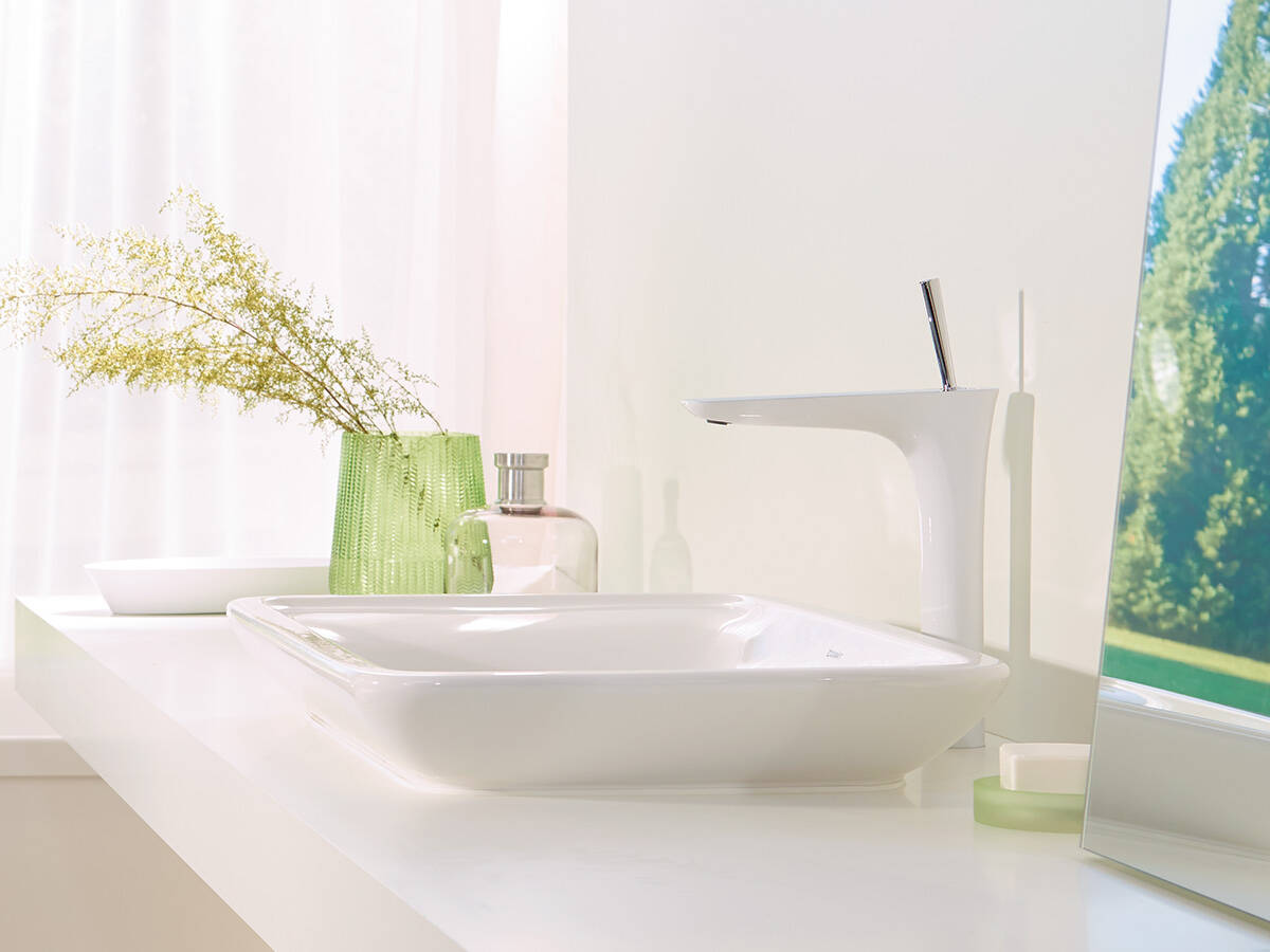 hansgrohe Lavabos: Xelu Q, Lavabo con repisa a la izquierda 800