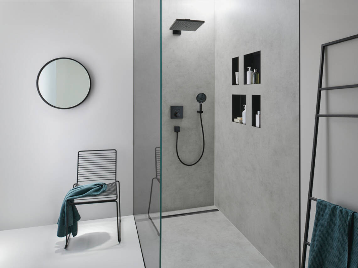 hansgrohe Combinación de ducha: Raindance E, 300 Set de ducha empotrado con  termostato ShowerSelect , ref. 27952000