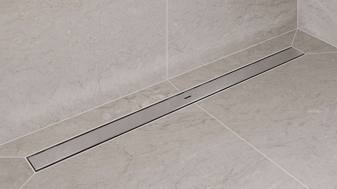Create a Uniformed Look with the Tile Insert Linear Shower Drain