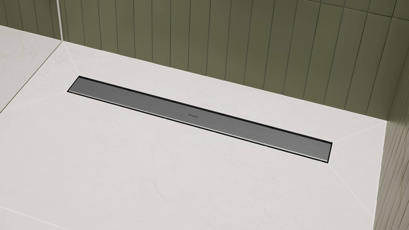 RainDrain Go in Brushed Stainless Steel.