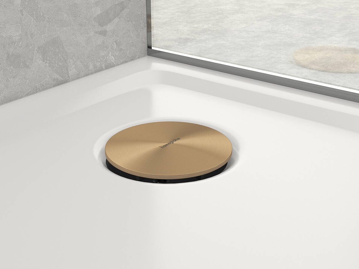 Coperchio di scarico RainDrain Staro, colore Brushed Bronze.