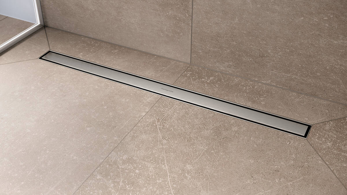 Canaleta de desagüe alicatable de Acero Inoxidable para ducha 90 cm CM mod.  Tile