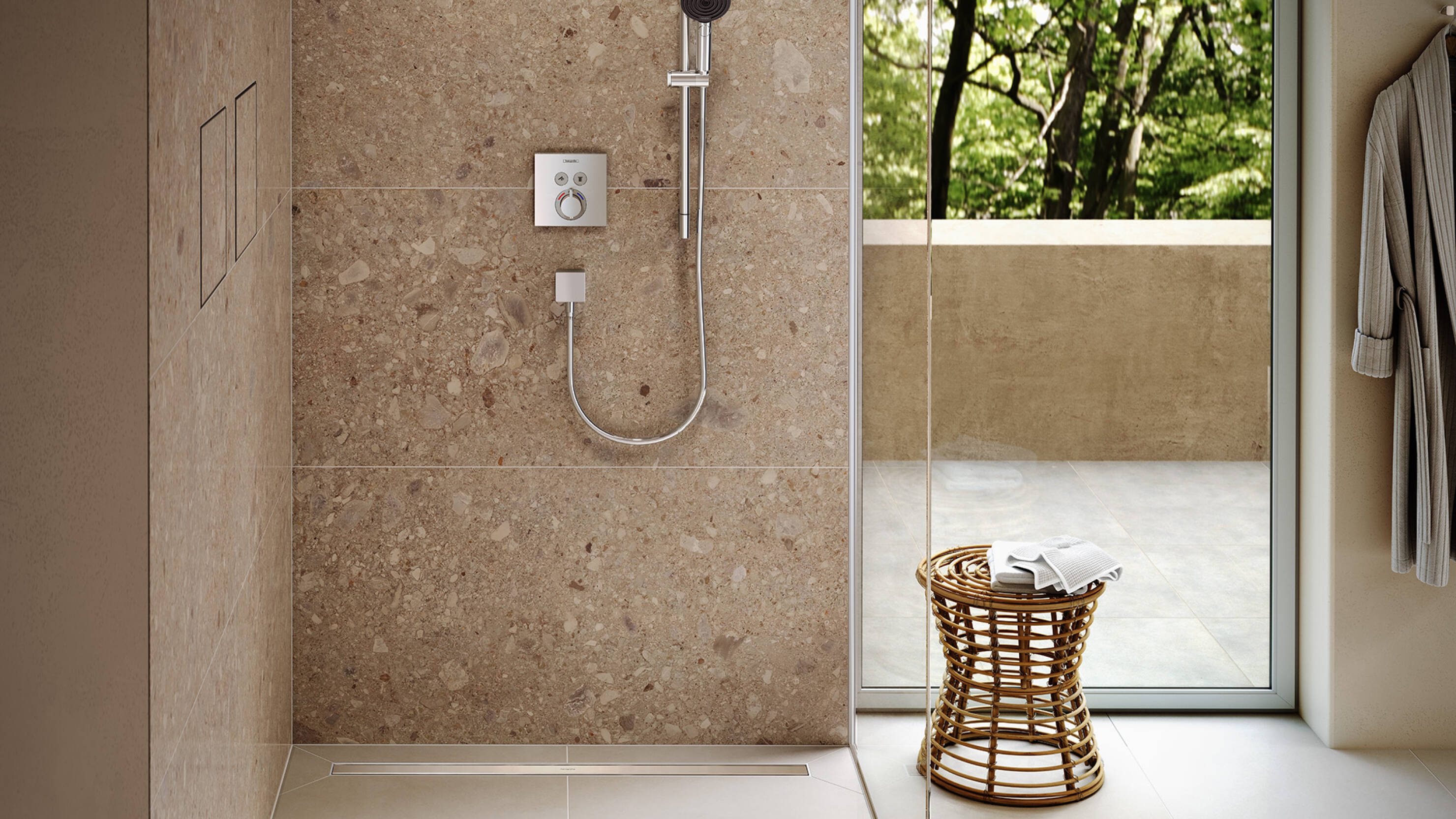 Esencialmente Alentar Pantera Desagüe RainDrain para un diseño integral de la ducha | Hansgrohe Pro ES