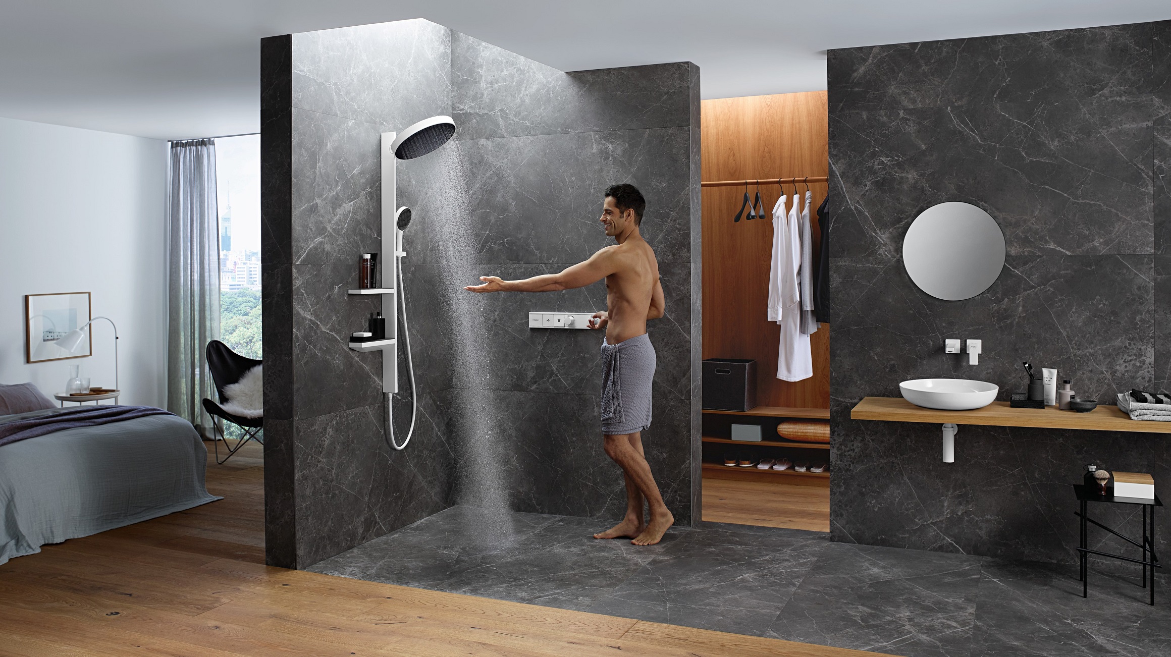 Zweifarbige Premiumbrausen Rainfinity | Hansgrohe Pro DE