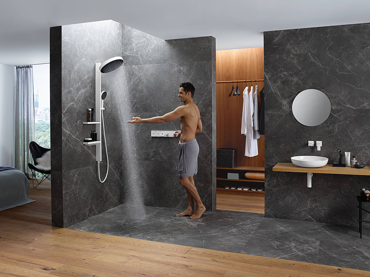 Velvet Soft Showering Sensation Powderrain Spray Hansgrohe Uk