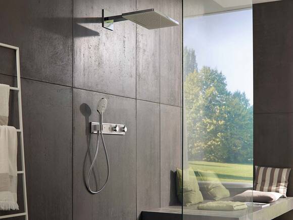 Hansgrohe Rainmaker Rain Shower With, Ceiling Mounted Shower Head With Handheld