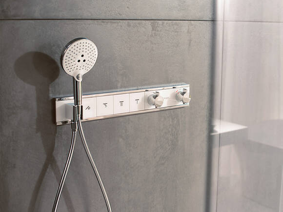 Conjunto de ducha empotrado GROHE Grohtherm gris / plata