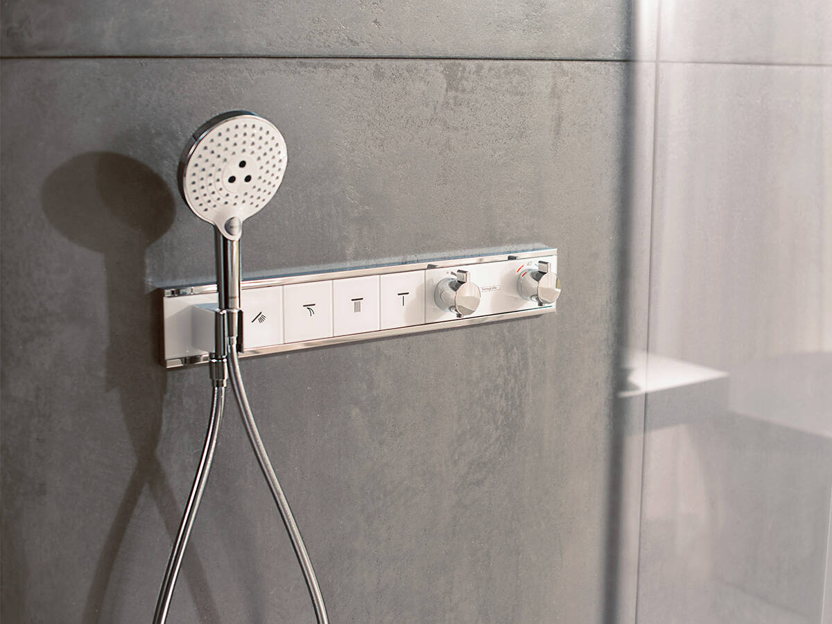 Mitigeur thermostatique de douche - barre de douche - HANSGROHE