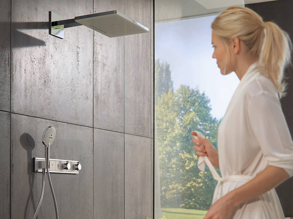 hansgrohe RainSelect trim set for 2 outlets, concealed chrome