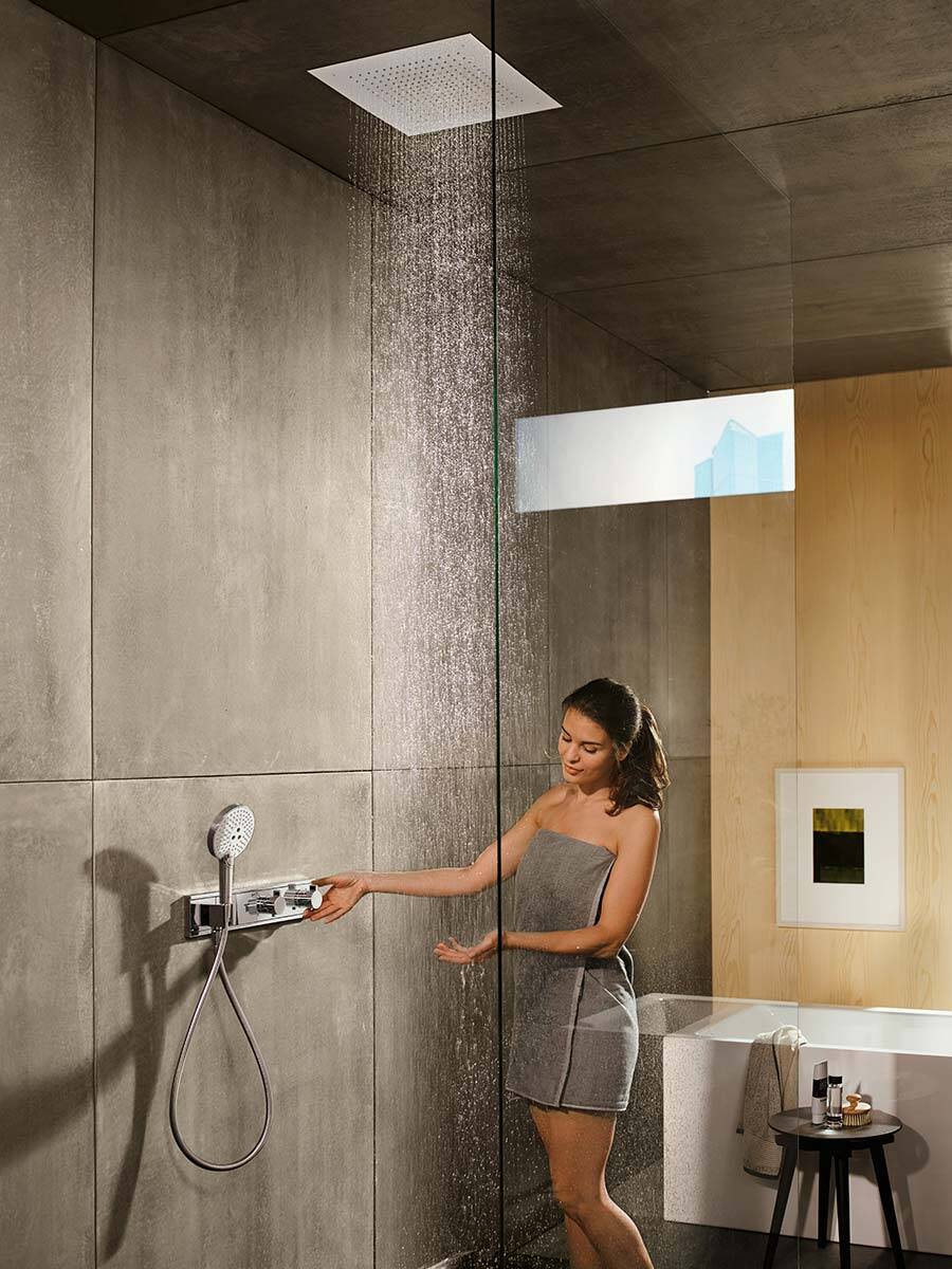 hansgrohe RainSelect trim set for 2 outlets, concealed chrome