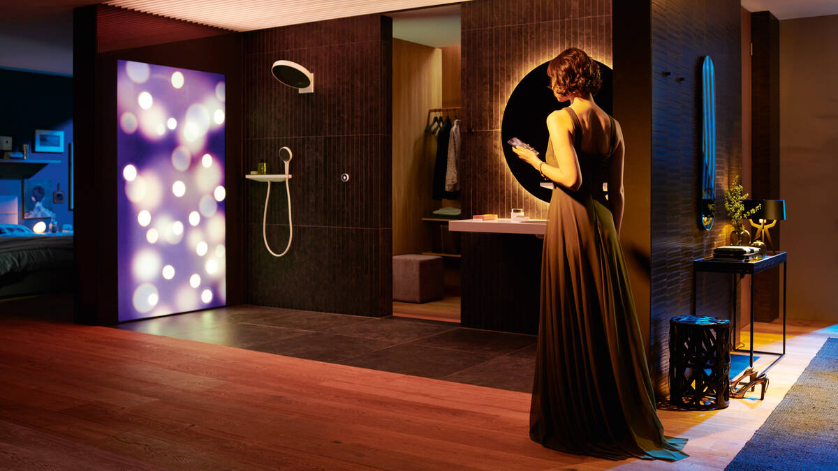 Soak se Taiko mave Smart lighting in your shower | hansgrohe INT