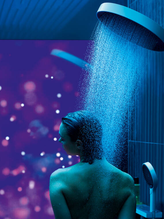Sensuous showering with hansgrohe RainTunes. Sensuous showering with hansgrohe RainTunes.