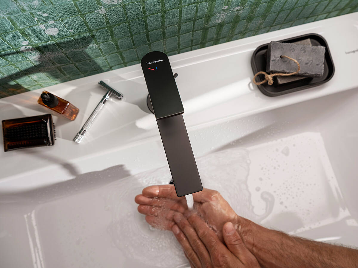 Rebris faucets from hansgrohe save valuable resources.