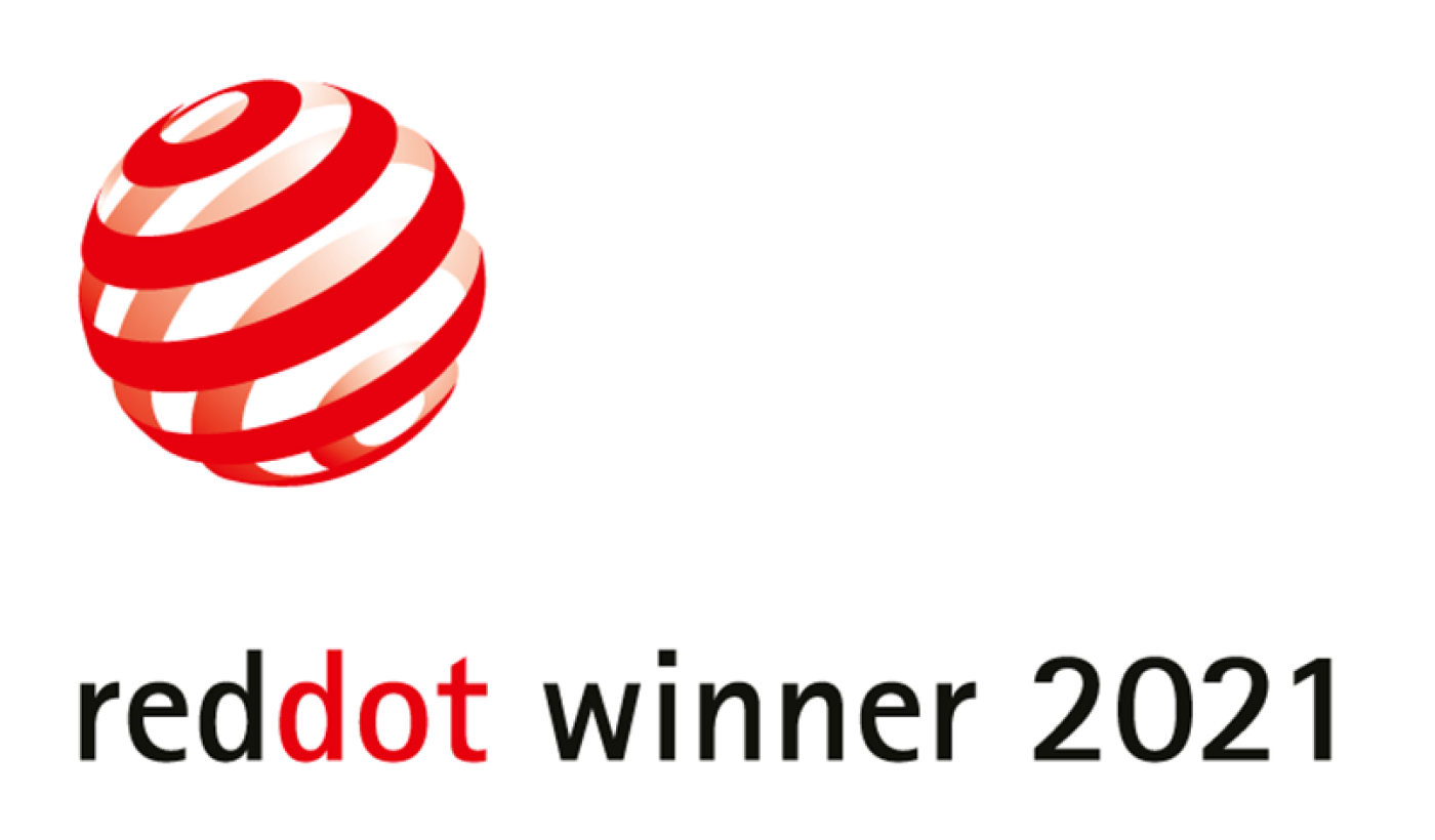 Logo reddot award 2021 for Hansgrohe.