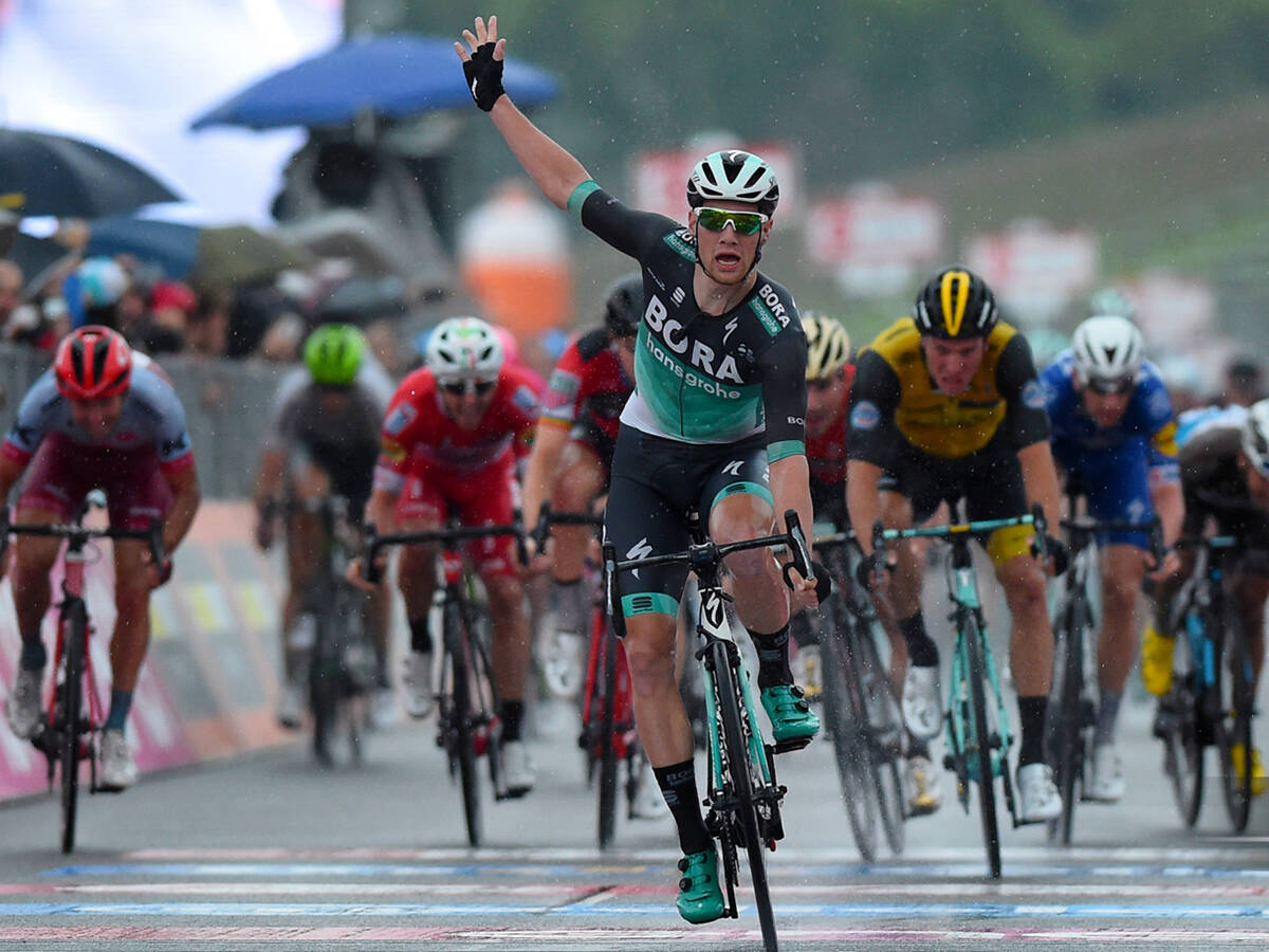 BORA-hansgrohe Fahrer Sam Bennett beim erfolgreichen Giro d'Italia.