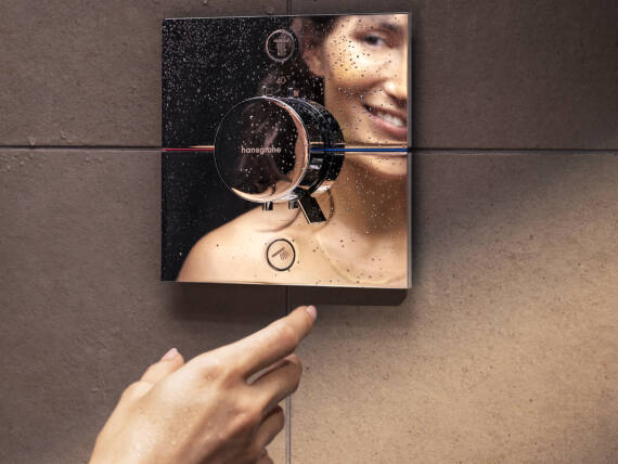 Beautiful and sustainable down to the smallest detail: The purist hansgrohe design and use of high-quality materials enables the new concealed thermostat to offer long-lasting joy.