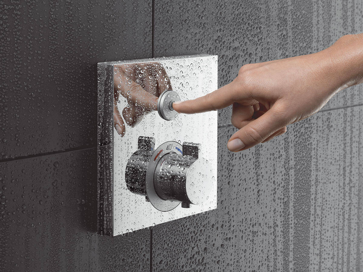 Termostato de ducha empotrado con dos llaves de paso - ShowerSelect S-  hansgrohe