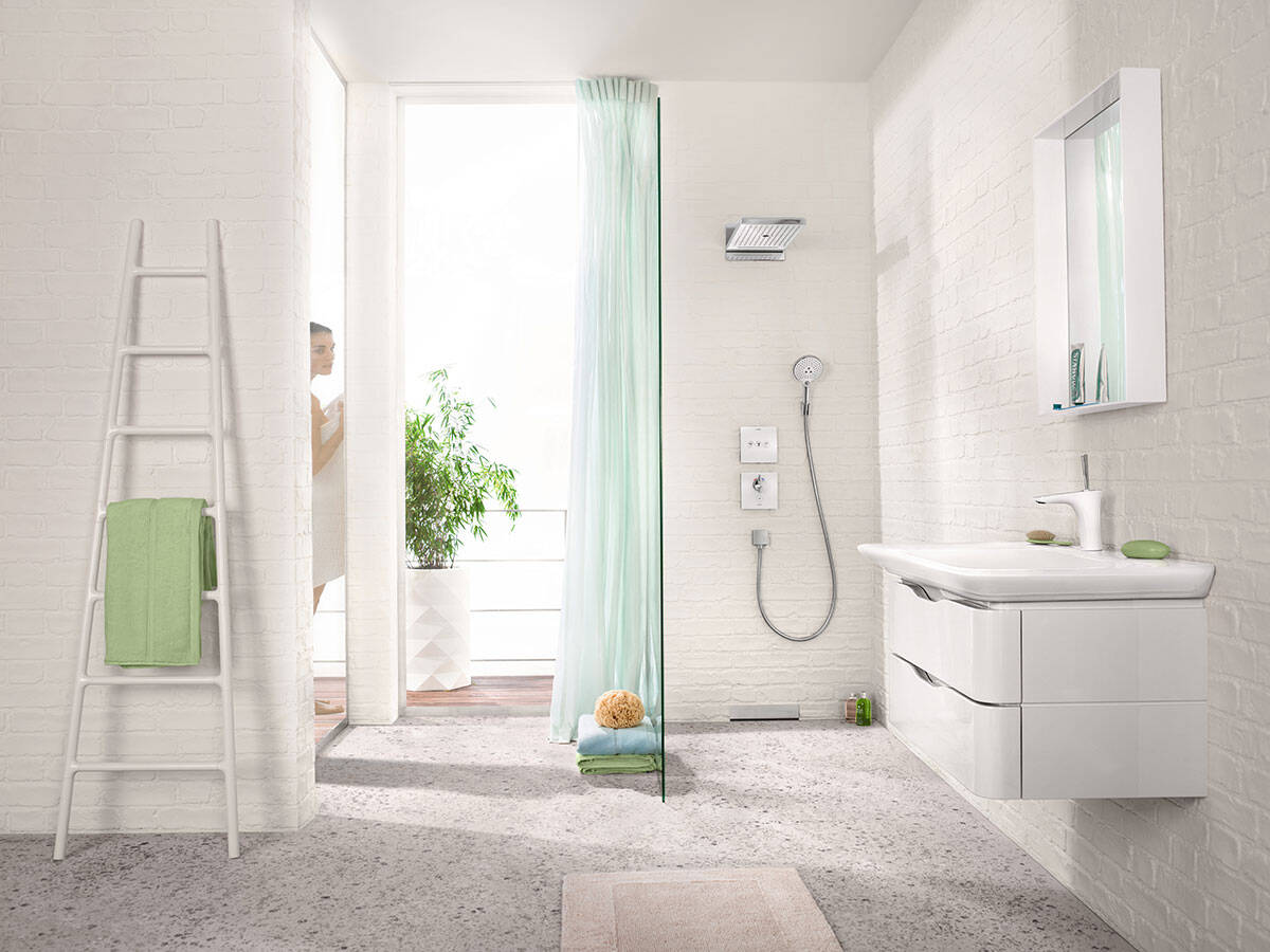 hansgrohe Combinación de ducha: Raindance Select S, Set de ducha empotrado  con termostato ShowerSelect S, ref. 27297000