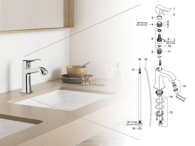 Taps For Bathrooms Showers And Kitchens Hansgrohe Int - Best Bathroom Sink Taps