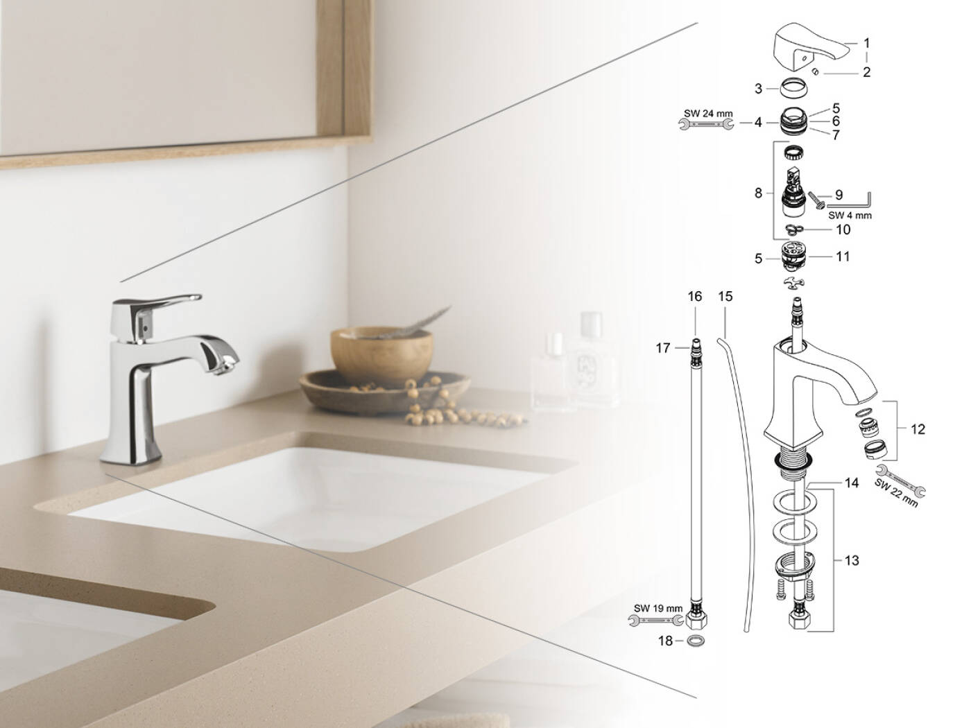 hansgrohe spare parts for bathrooms
