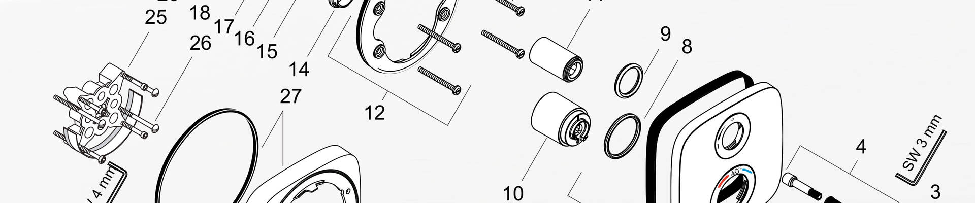 vastleggen vervorming Volwassenheid Find spare parts for shower heads and bathroom mixers | hansgrohe INT