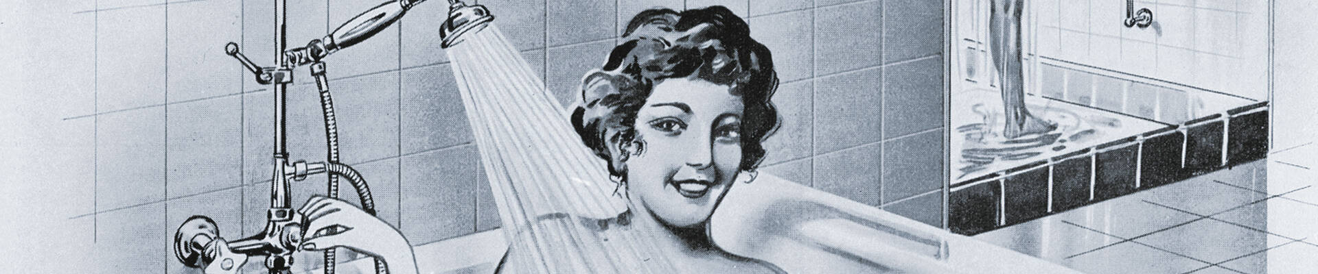 1953 la barre de douche Unica a été inventée par Hans Grohe. 1953 la barre de douche Unica a été inventée par Hans Grohe.