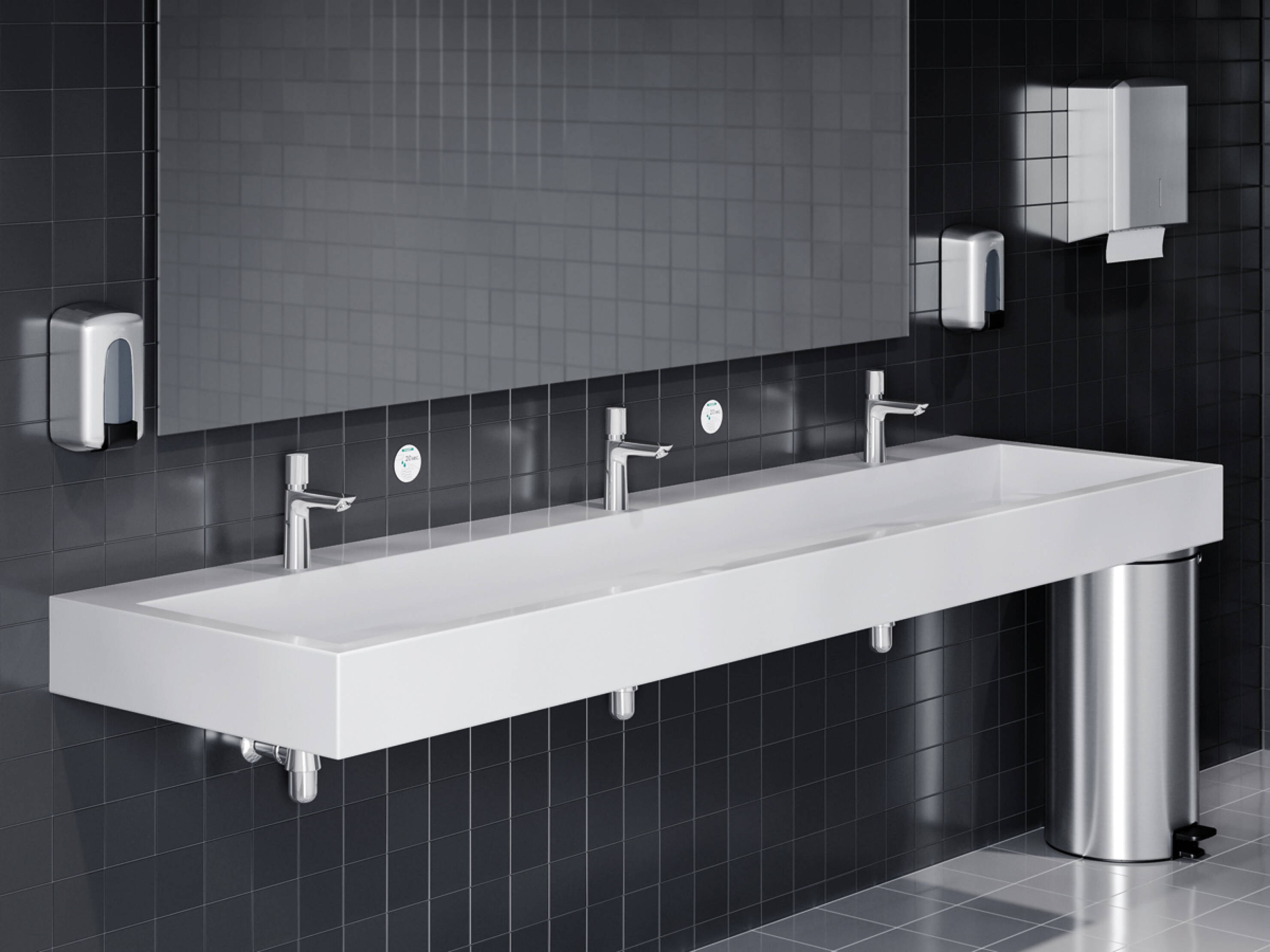 hansgrohe Mitigeurs de lavabo: Talis E, Mitigeur de lavabo 110 temporisé  avec réglage de température, N° article 71718000