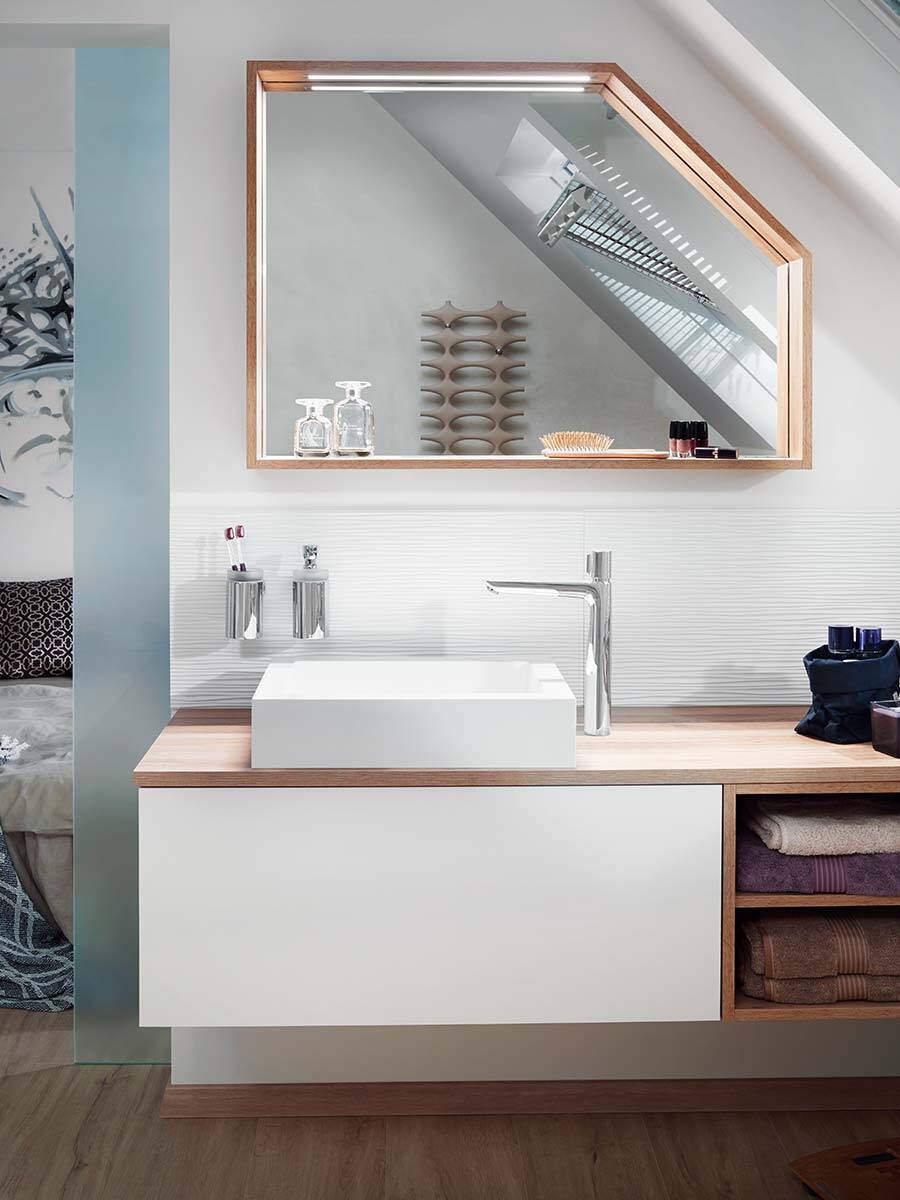 Homely Bathroom In An Attic Apartment Hansgrohe Int