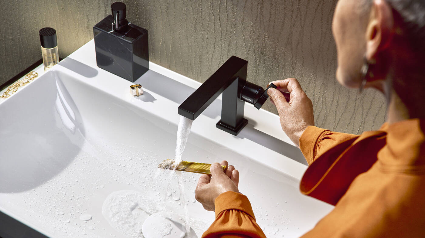 hansgrohe bathrooms with resource-saving faucets.