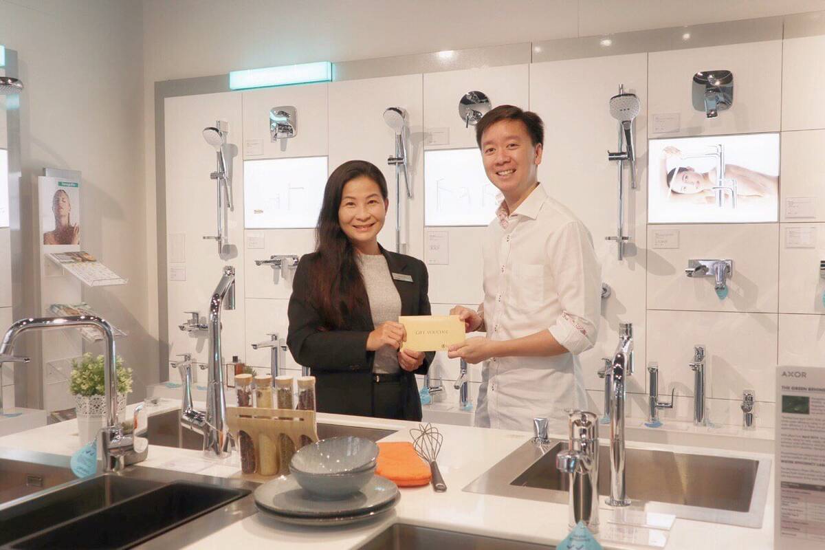 hansgrohe Shop and Win promotion - Third prize winner - Mr Jeremy Ng hansgrohe Shop and Win promotion - Third prize winner - Mr Jeremy Ng