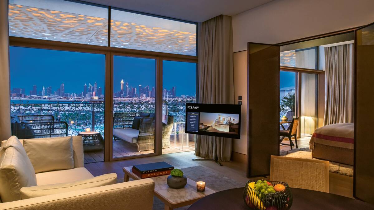 Den kosmopolitiske luksusen i Bvlgari Resort Dubai fremheves av AXOR Citterio armaturer