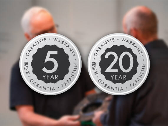 5 und 20 Jahre Herstellergarantie bei hansgrohe.