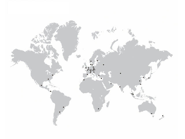 Worldwide subsidiaries of the Hansgrohe Group.