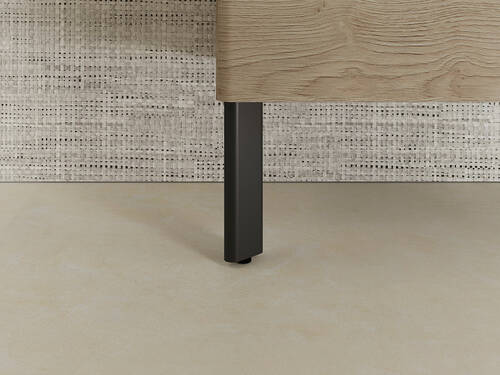 Xelu Q furniture with feet in Matte Black.