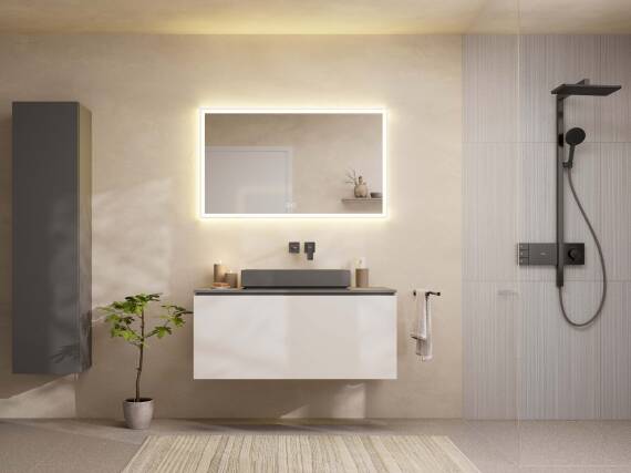 Xuniva Evo wash bowl in Slate Matt Grey.