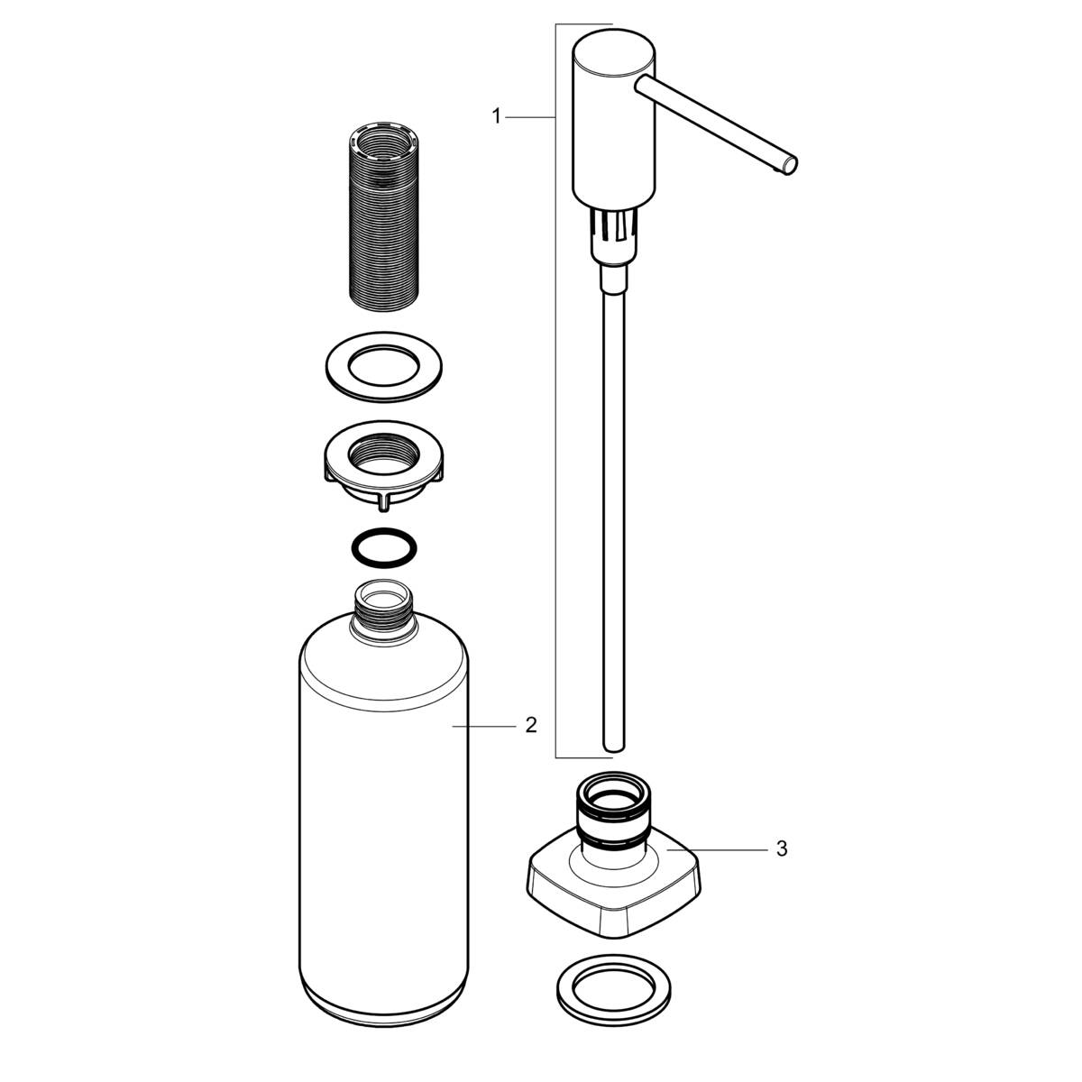 hansgrohe soap dispenser replacement bottle