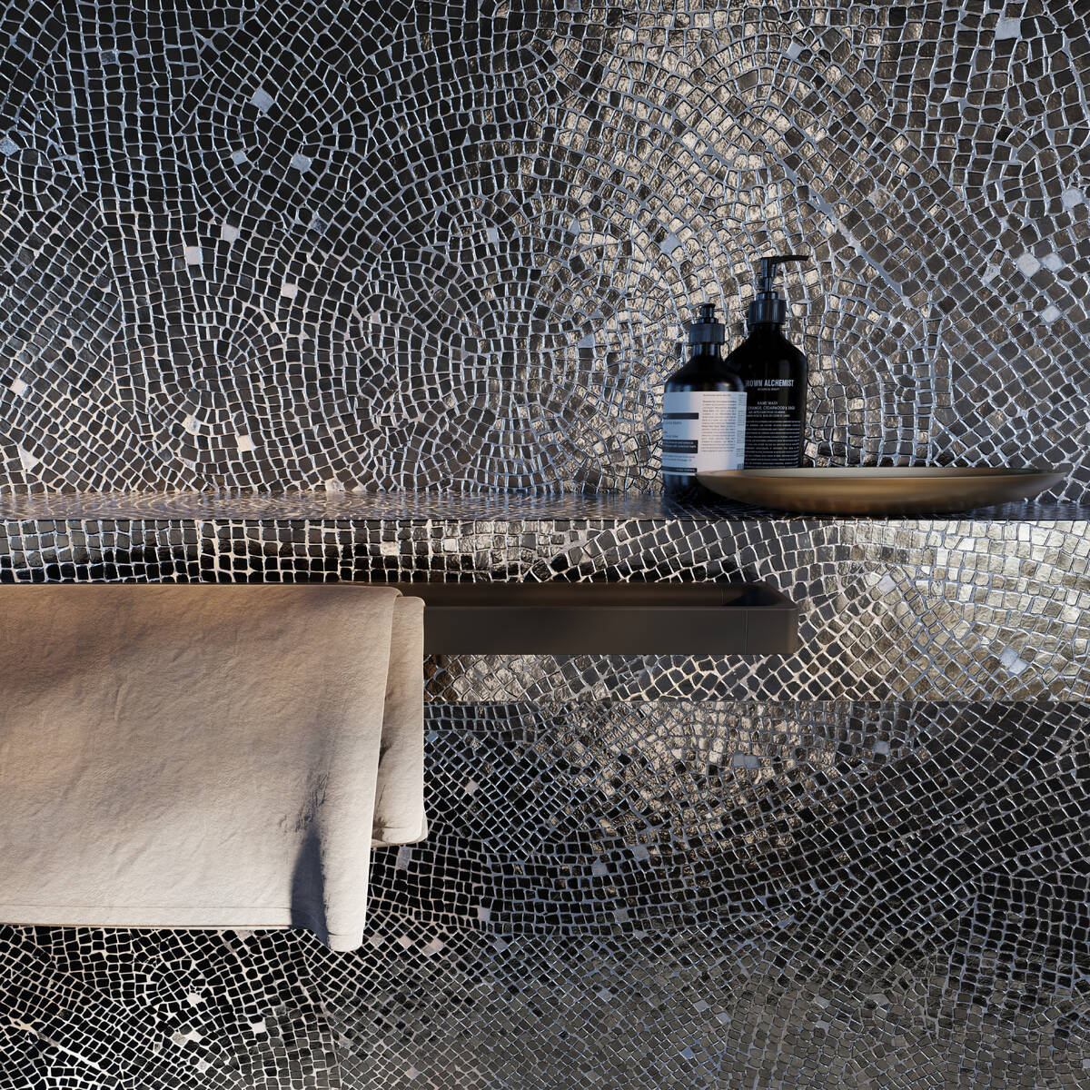 Close-Up: Rail bath towel holder 800 mm 1
