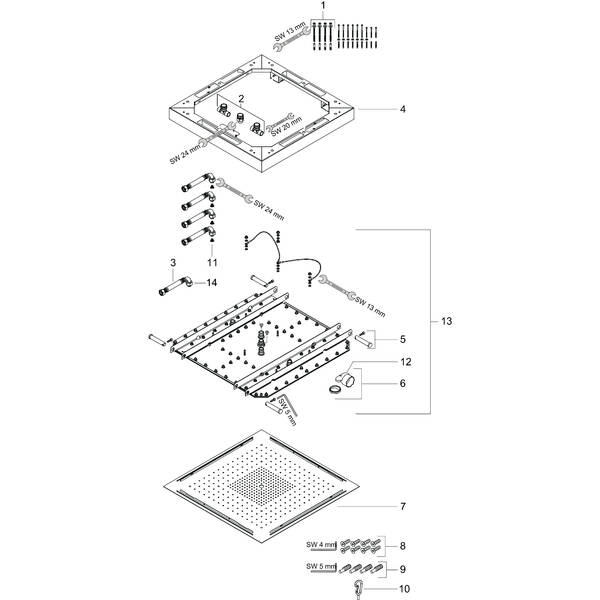 AXOR Overhead showers: AXOR ShowerSolutions, 3 spray modes, Item No ...