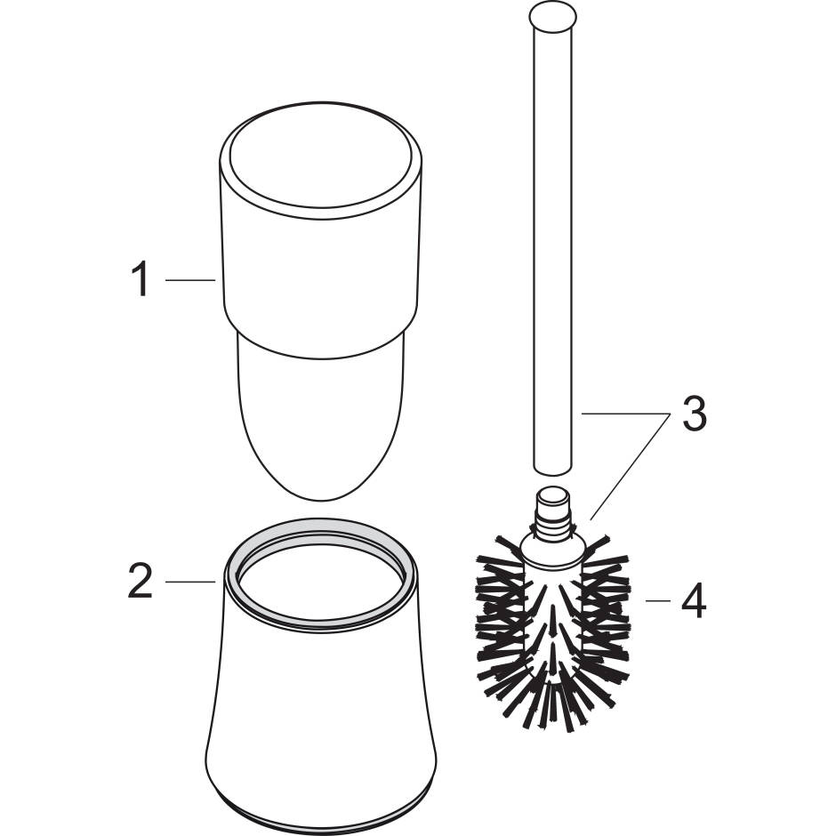 AXOR Accessoires: AXOR Uno, WC-Bürstenhalter bodenstehend, Art.-Nr