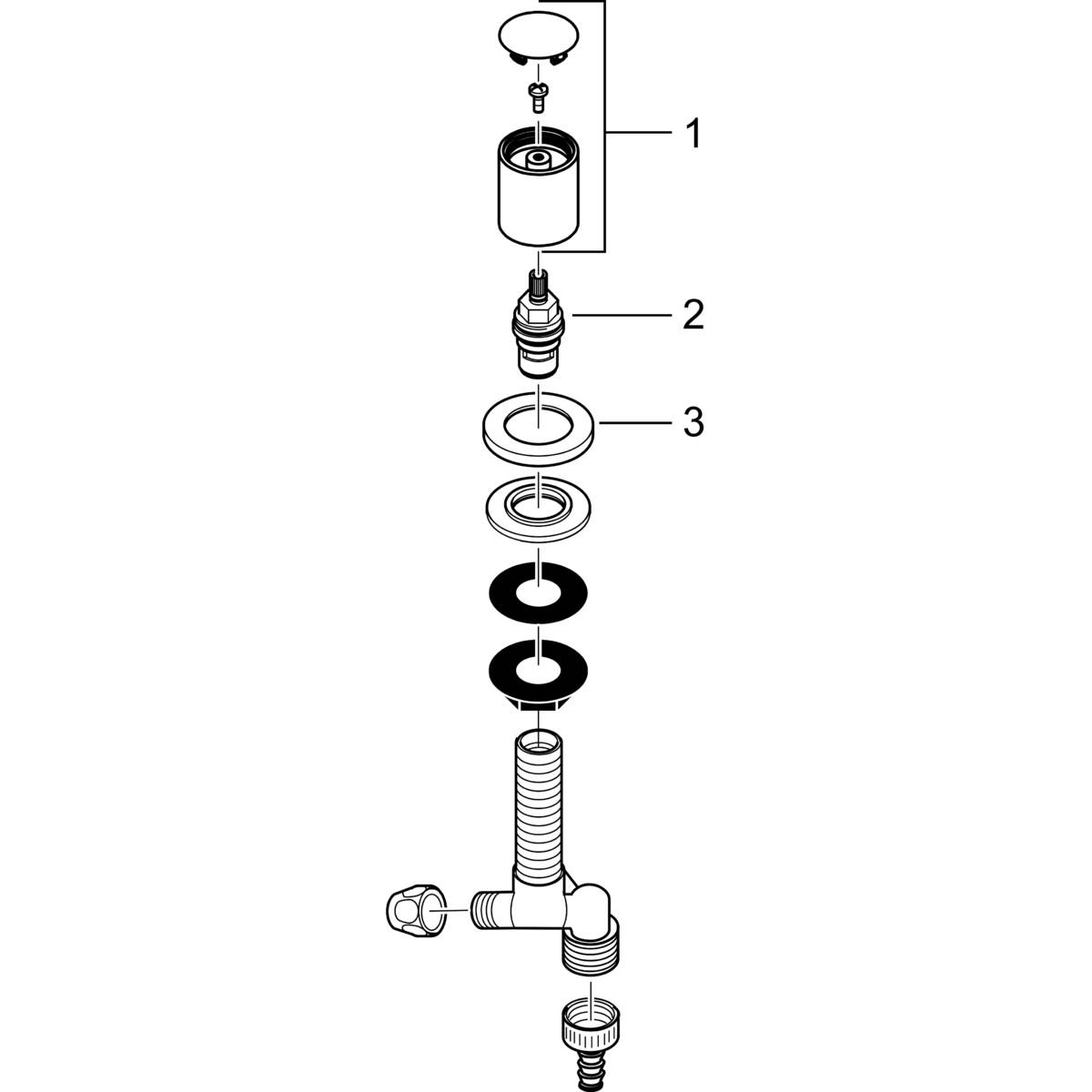 AXOR angle valves: Angle valve with microfilter outlet G 3/8, Item