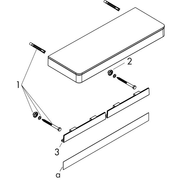 AXOR Accessories: AXOR Universal Softsquare, Shelf 300, Item No. 42838000