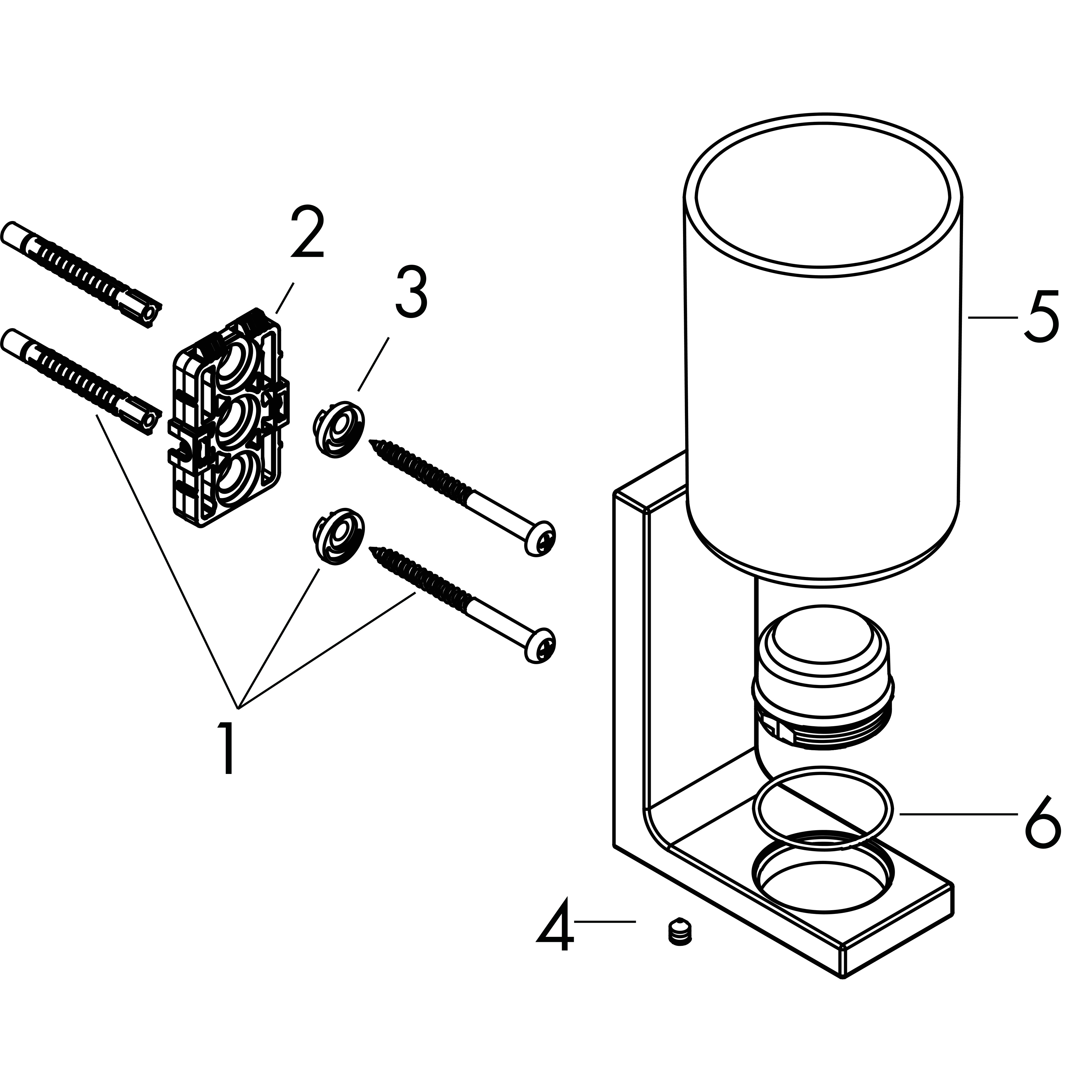 AXOR Accessories: AXOR Universal Rectangular, Toothbrush tumbler, Item No.  42604000