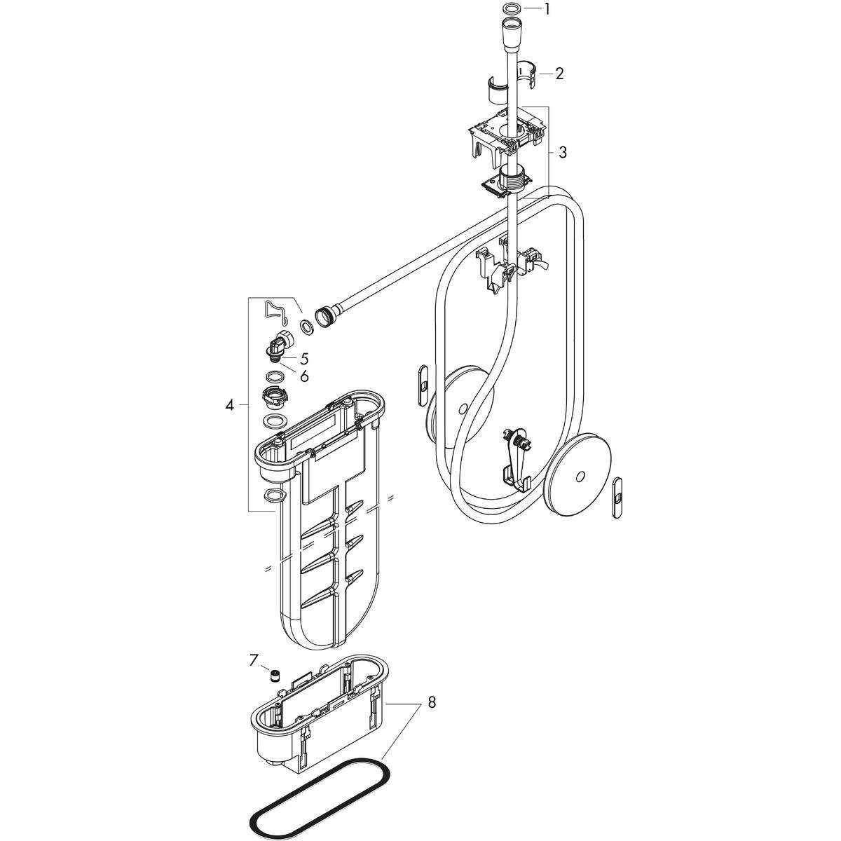 hansgrohe Spare parts: sBox without finish parts, Item No. 94679000