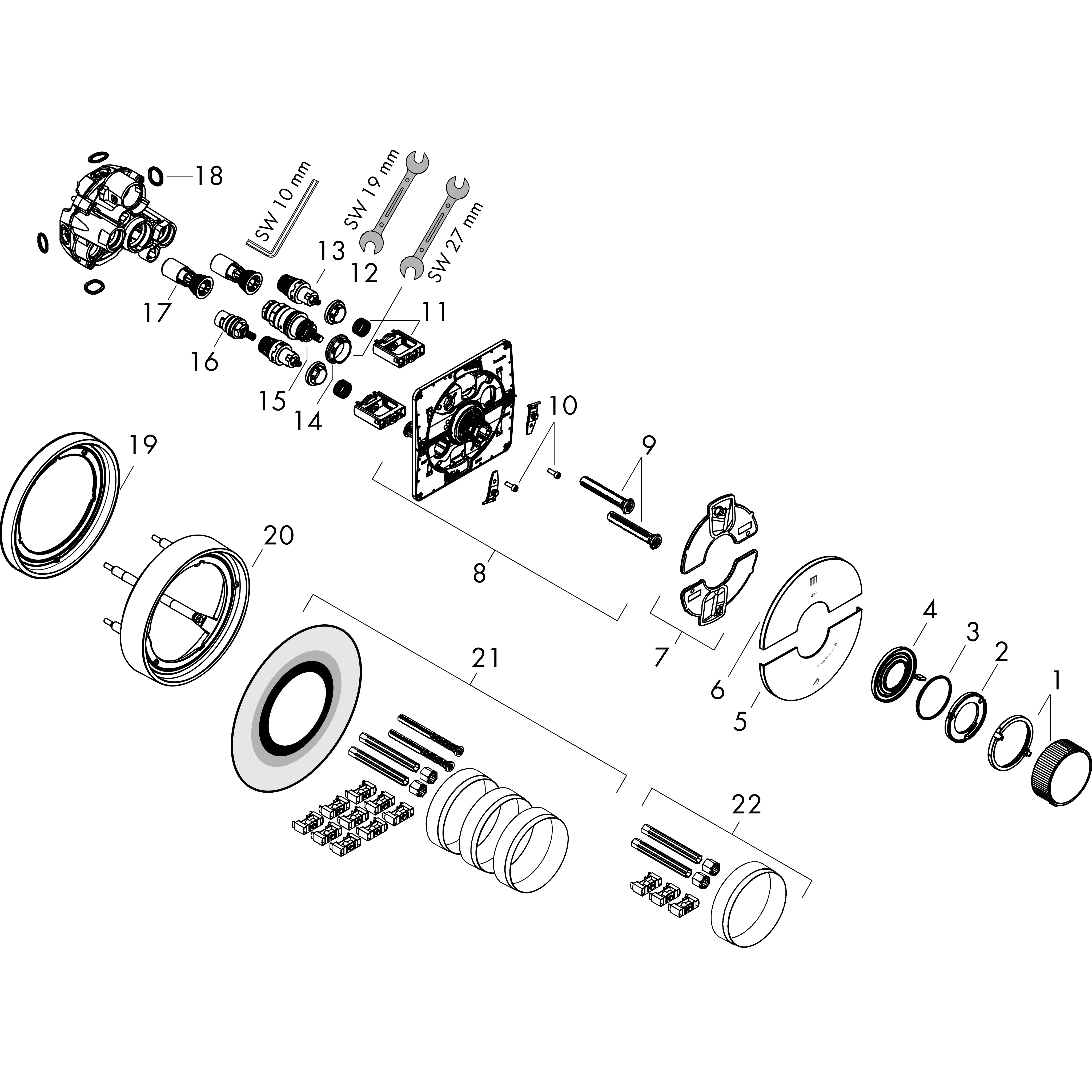 AXOR ShowerSelect ID Shower mixers: single lever, designed to run 2 ...