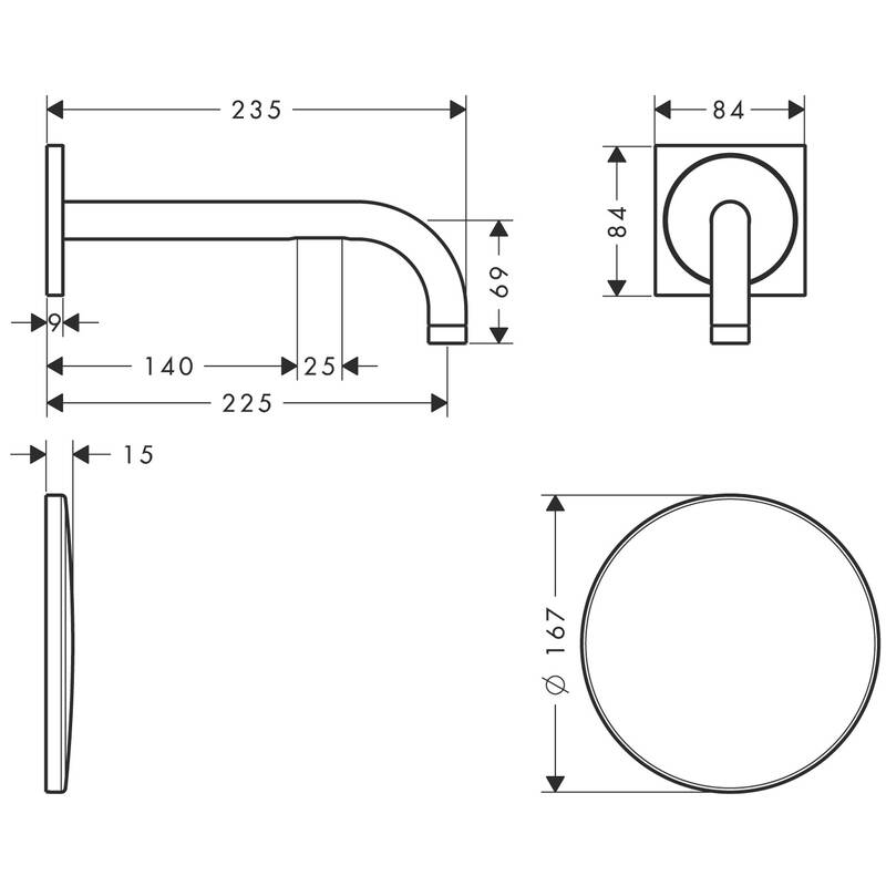 AXOR Washbasin mixers: AXOR Uno, Electronic basin mixer for concealed ...