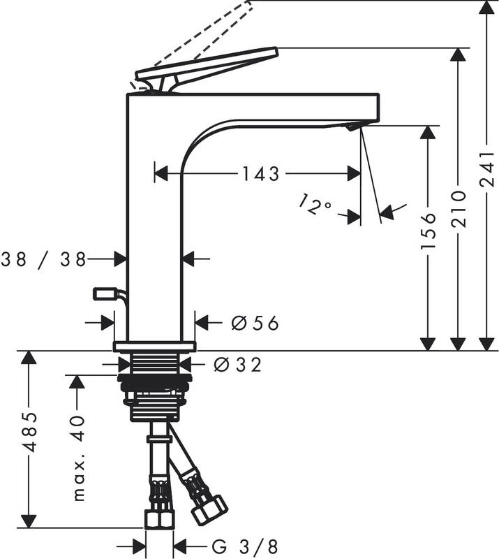 AXOR Washbasin mixers: AXOR Citterio, Single lever basin mixer 160 with ...