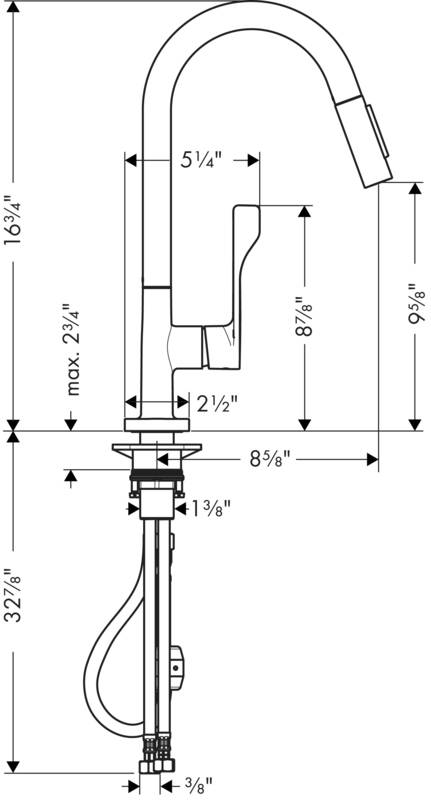 AXOR Kitchen sink mixers: AXOR Citterio, HighArc Kitchen Faucet 2-Spray ...