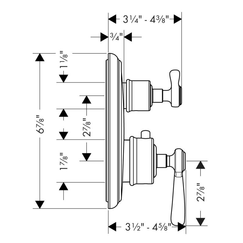 AXOR Montreux Shower mixers: 2-handle, 1 Function, Chrome, Art. no ...