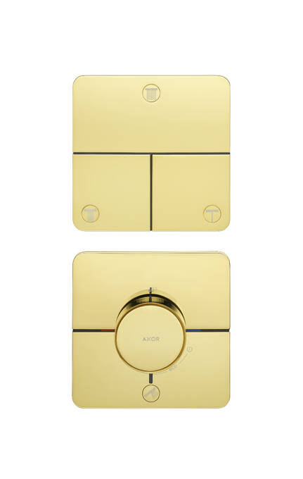 AXOR ShowerSelect ID Set de finition softsquare pour mitigeur thermostatique encastré à haut débit, avec 1 fonction et 1 sortie additionnelle