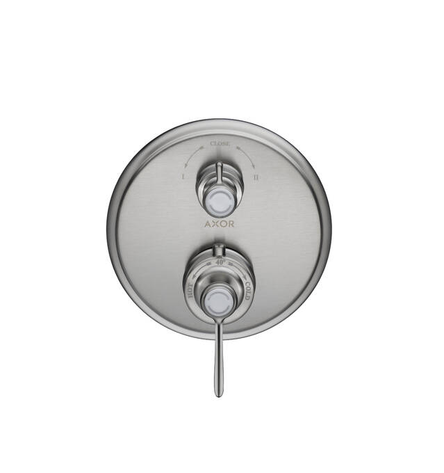AXOR Montreux Thermostatique encastré avec robinet d'arrêt/inverseur, poignée manette